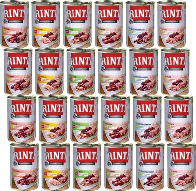 Produktbild von RINTI - Kennerfleisch  ¦ Mischpaket 2  - verschiedene Sorten - 12x800g ¦ nasses Hundefutter in Dosen