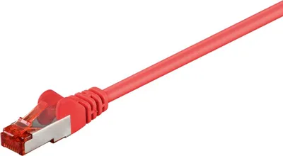 Obrázek produktu pro 200x Goobay 68278 propojovací kabel CAT 6, S/FTP (PiMF), červený, 1 m - měděný vodič (CU), bezhalogenový plášť (LSZH)