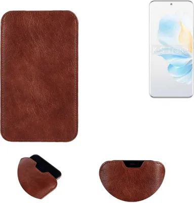 Produktbild von K-S-Trade Schutzhülle Handyhülle kompatibel mit Honor 100 Handytasche Kunstleder Sleeve in braun