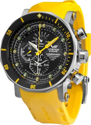 Vostok Europe YM86-620A505-YLW Herren-Alarm-Chronograph Lunokhod 2 1