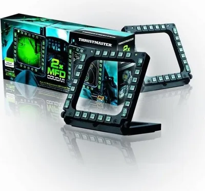 Produktbild von Joystick Multifunktionsdisplay MFD Cougar, 2er Pack, USB, 48 programmierbare Tasten, PC, Microsoft Flight Simulator kompatibel