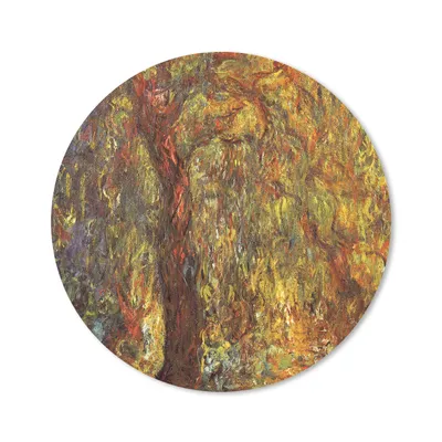 Produktbild von MuchoWow® Mauspad Mousepad Trauerweiden - Claude Monet 30x30 cm - Mousepads - Maus Mat - Pad - Mausunterlage - Tischunterlage - Schreibtischmatten