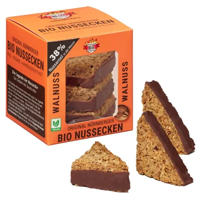 Produktbild von ASP Nussecken · Walnuss · vegan · 6 x 6 Stück a ca. 55g · 1980g