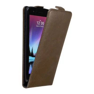 Produktbild von Cadorabo Hülle für LG K4 2017 Schutz Hülle in Braun Flip Etui Handyhülle Case Cover
