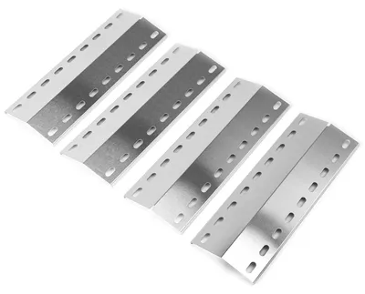 Imagen del producto de Cubierta universal para quemadores de acero inoxidable - 41 x 14 cm - Juego de 4 unidades