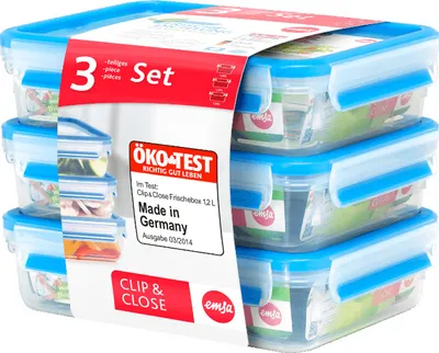 Obrázek produktu pro EMSA 515645, Krabice, Obdélníkový, 1,2 l, Průhledná, Polypropylen (PP), Termoplastický elastomer (TPE), Německo