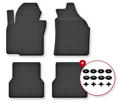 Produktbild von Gummi-Fußmatten für Toyota Hilux VIII 2015- – 4-tlg, Schwarz, Semi-Universal, angepasst – Wielganizator Semi-Universal