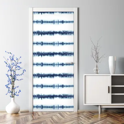 Produktbild von Dekorative Türtapete selbstklebend Klebefolie Türposter Türaufkleber Blaue Abstraktion 77 x 200 cm