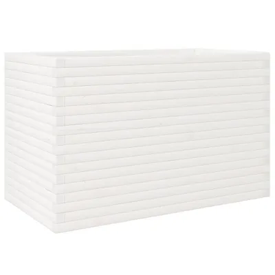 Obrázok produktu pre vidaXL Kvetináč biely 110x60x68,5 cm z masívneho borovicového dreva