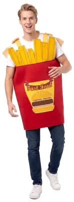 Produktbild von Pommes-Kostüm Frittenkostüm rot-gelb - Einheitsgröße