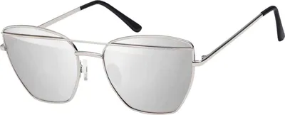 Produktbild von Damen Sonnenbrille Schmetterlingsform Designer 80er Urlaub 30491 Silber-Verspiegelt