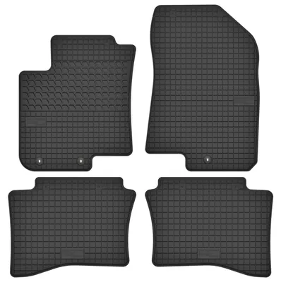 Produktbild von Gummi-Fußmatten für Hyundai i20 II 2014-2020 (Coupé/Schrägheck) – 4-tlg, Schwarz, passgenau – Wielganizator SolidTread