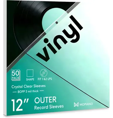 Imagen del producto de 50 fundas protectoras para discos de vinilo