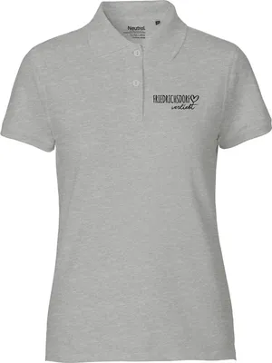 Produktbild von Huuraa Damen Polo Shirt Friedrichsdorf verliebt XL Sport Grey Bio Baumwolle Fairtrade Poloshirt Geschenkidee