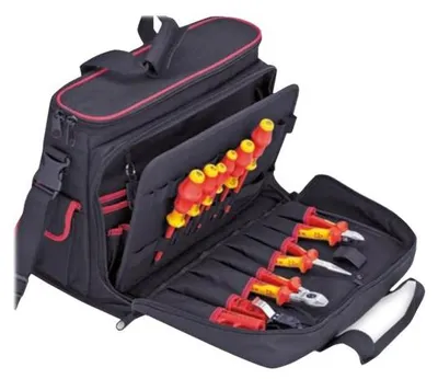Produktbild von KNIPEX VDE-Notebook- 002110V01 u.Werkzeugtasche 11tlg sw 450x340x200mm