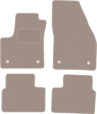 Zdjęcie produktu dla Welurowe dywaniki samochodowe do Opel Meriva B minivan (2010-2017) - beżowe dywaniki podłogowe LUX komplet (4 szt.)