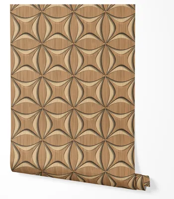 Produktbild von Selbstklebende Tapete Möbelfolie Holzstruktur Beige Braun 3D Wellen Muster Modern Retro Geometrisch Wanddesign Tapete für Wohnzimmer Schlafzimmer Küche Flur Arbeitszimmer 2,5m x 0,5m
