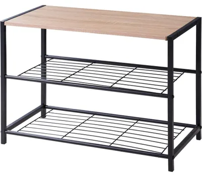 Immagine prodotto di Scaffale portascarpe in metallo a 2 ripiani 63 x 30 x 43 cm