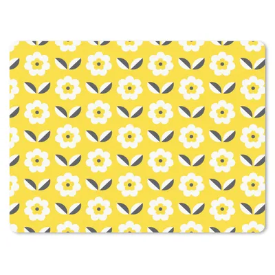 Produktbild von MuchoWow® Mauspad Mousepad Blume - Gelb - Muster - Sommer 40x30 cm - Mousepads - Maus Mat - Pad - Mausunterlage - Anti Rutsch