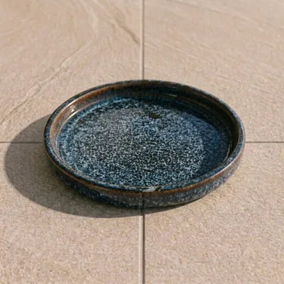 Zdjęcie produktu dla Podstawka pod doniczkę ceramiczna Provencelia Lodowy błękit, Ø22 cm x H5 cm, mrozoodporna