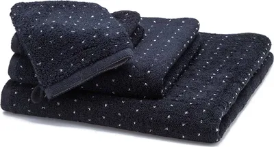 Produktbild von grace grand spa Handtuch Classic mit Punkte-Design Grau/schwarz One Size