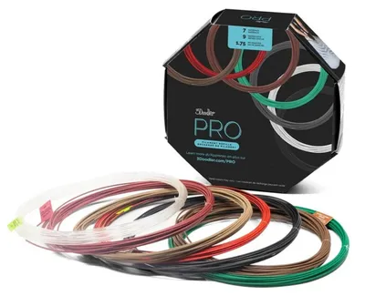 Imagen del producto de 3Doodler PRO-FILLS, Cobre, Ácido poliláctico (PLA), Ácido poliláctico con fibra de carbono (PLA-CF), Fibra de madera, Cobre, Verde, Gris, Blanco, Madera, Rojo, Bronce, 3Doodler, Opaco, 3Doodler ProIII, 9 metros