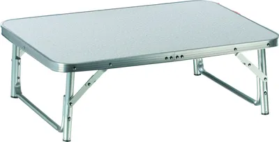Zdjęcie produktu dla Stół kempingowy Camp Active z regulacją wysokości od 25 do 59 cm - 75 x 55 cm - Składany dla 2 do 4 osób - Ultralekkie aluminium - Biały
