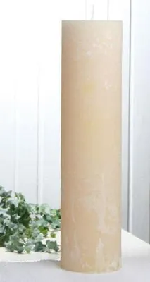 Produktbild von Rustik-Stumpenkerze in Creme, 40 cm hoch, Ø 10 cm