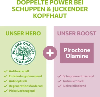 Produktbild von alkmene Mein Teebaumöl Kopfhaut Tonikum 250 ml Juckreiz Linderung 100% bestätigt - vegan - beruhigendes Haarwasser