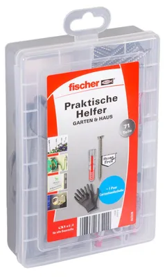 Obrázek produktu pro Fischer 553339, Souprava šroubů a hmoždinek, Dřevo, Nerezová ocel, 40 kusů, Krabice