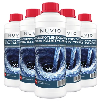 Zdjęcie produktu dla SODA KAUSTYCZNA wodorotlenek sodu do rur syfonu 5x1kg NUVIO, Obraz wygenerowany przez AI