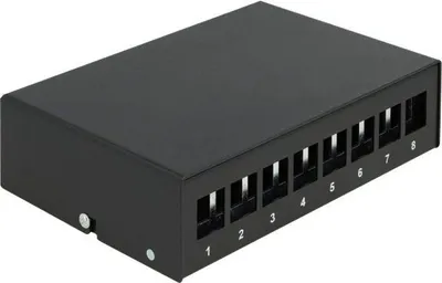 Produktbild von DELOCK Keystone Patchpanel 8 Port schwarz