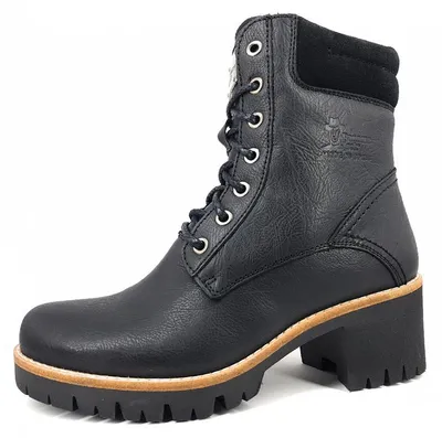 Produktbild von Panama Jack  Damenschuhe Stiefel Gefüttert Schnürstiefel Schwarz Freizeit