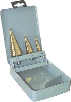 Produktbild von HSS Stufenbohrer, 3-Teiliges Set