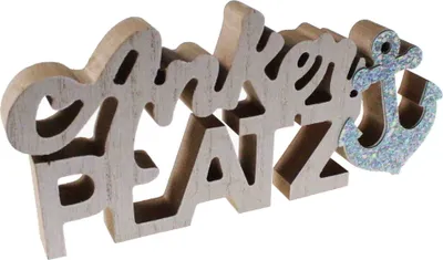 Produktbild von ANKERPLATZ Schriftzug 24x9,5xm Maritim Deko Schiff Anker Holz Schild