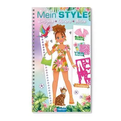 Produktbild von Trötsch Malbuch mit Schablonen und Stickern Mein Style Holiday