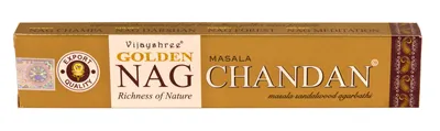 Produktbild von yogabox Räucherstäbchen Golden Nag - 15g, 20-22 cm, 30-45 Minuten Chandan