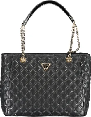 Produktbild von Elegante schwarze Damentasche mit Kettendetail und praktischem Stauraum