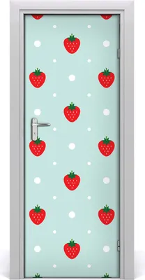 Produktbild von Tulup Türaufkleber 75x205 cm Dekorative Aufkleber Selbstklebend Wasserdichte Tapete Abnehmbar Schlafzimmer Wohnzimmer Wohnkultur - Erdbeeren