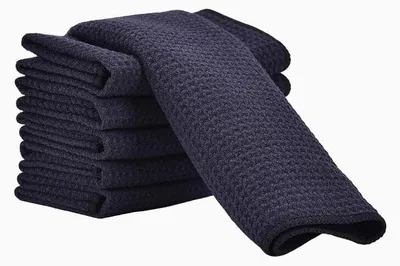 Produktbild von Geschirrtücher Mikrofaser Waffeltuch 3 Stück Schwarz 30x30 cm