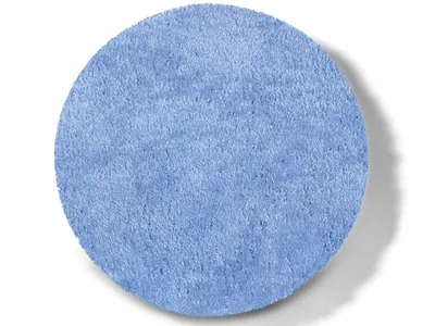 Produktbild von casa pura Badematte Sky, Badezimmerteppich extra flauschig, rutschfest & waschbar viele Größen & Farben, Mikrofaser Badteppich - Blau, 95cm rund