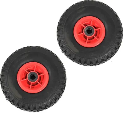 Produktbild von Ersatzrad Polyurethan3.00-4 Reifen 2x Ø 260 mm Vollgummi für Sackkarrenrad