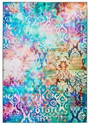 Obrázok produktu pre BELIANI Viacfarebný polyesterový koberec 160 x 230 cm, orientálny vzor v štýle boho, s nízkym vlasom