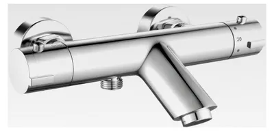Produktbild von Thermostatische Badewannenarmatur, Duscharmatur mit Thermostat, Mischbatterie für Badewanne mit Thermostat, Chrom