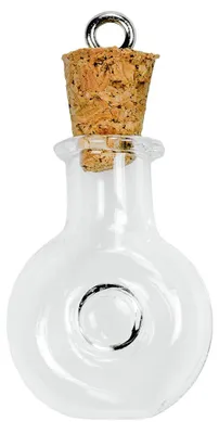 Obrázek produktu pro rKonik Mini skleněná lahvička přívěsek s korkem 20x28mm