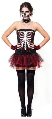 Produktbild von Skelett Tutukleid Karneval Faschingskostüm Damen Größe: M