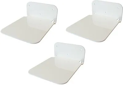 Produktbild von Weisse Wandregal Schwebend Metall (3 Stück)