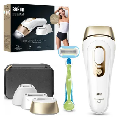 Obrázek produktu pro Braun PL Silk·expert Pro 5 PL5242, Zlato, Bílá, Podpaží, Bikiny