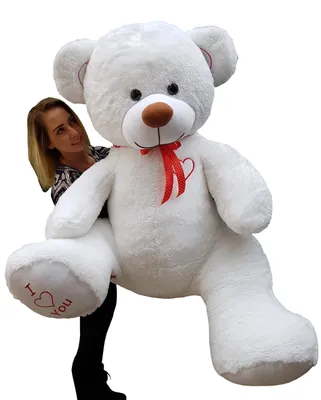 Produktbild von XXL Weicher Plüsch-Teddybär Plüschbär Kuscheltier 190cm - weiss
