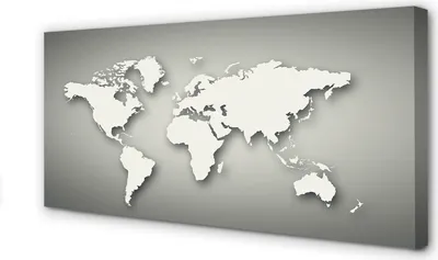 Produktbild von Leinwandbild 100x50 Wandkunst Grauer Hintergrund Weiße Karte